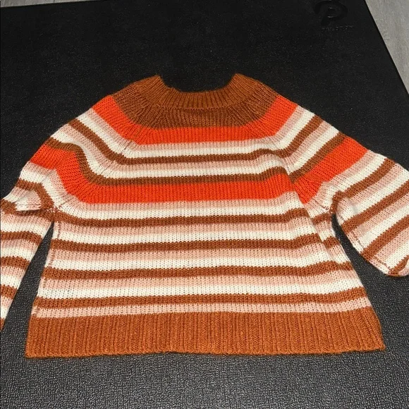 Fashion Nova Orange and Brown Striped Sweater size 1x - Picture 7 of 8